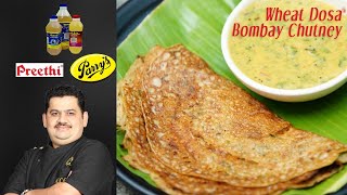 Venkatesh Bhat makes Wheat Dosa amp Bombay Chutney  கோதுமை தோசை  bombay சட்னி recipe  godhumai dosa [upl. by Mildrid158]