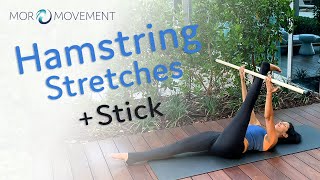 Hamstring Stretches with a Stick [upl. by Hameerak]