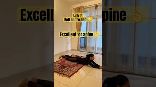 Rolling on the bed 🛌 Great for Spine 😀healthylifestyle selfcare homeworkout weightloss [upl. by Lareneg]