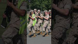 USMC OCS Candidates of OCC 247 conduct close order drill [upl. by Balf]