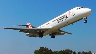 Boeing 717200 Low Landing amp Takeoff  Skiathos the Second St Maarten  VOLOTEA  Plane Spotting [upl. by Ikceb88]