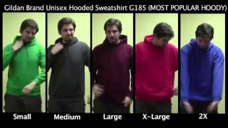 Custom Clothing Unisex Sport Hooded Sweatshirt Gildan Hoody Sizing of Hoodie [upl. by Ahsek]