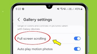 What is Full Screen Scrolling in Gallery Samung Phone [upl. by Lundell567]