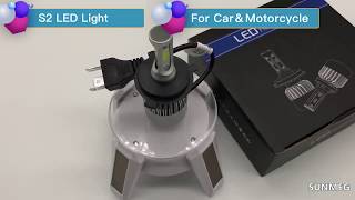 H1 H4 H7 LED Headlight Bulbs for car  Car Auto Lights Headlamp Installation and Testing [upl. by Isle]