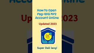 How to Open PagIBIG MP2 Account Online Updated 2023 MP2 Savings Enrollment Investing  Finance [upl. by Mutua122]