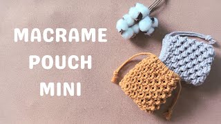 DIY Tutorial Macrame Pouch Mini  Macrame Pouch  Video 8 macramepouch macrame diy [upl. by Ahsinirt]