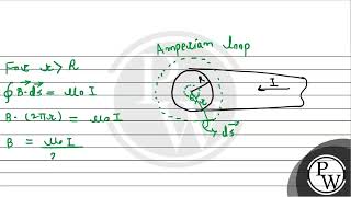 From Ampere s circuital law for a long straight wire of circular cross section carrying a [upl. by Hasile]