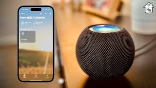 First look at HomePod Mini temperature and humidity sensors in HomeKit in iOS 163 [upl. by Neehsuan307]