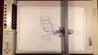 Roland DXY1150 draws Shaking Chair [upl. by Einitsed]