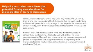 Herbert Puchta amp Chris Jory  Strategies and options for mixedabilities in teenage classrooms [upl. by Nehttam866]