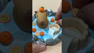 黏土Clay  泡湯的水豚Capybara in the hot spring clayart clay shorts [upl. by Theadora]