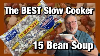 The BEST Slow Cooker  15 Bean Soup [upl. by Nilla]