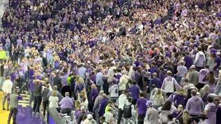 Whole Kansas State basketball team Wabash’s with Wildcat studentsfans [upl. by Nired]