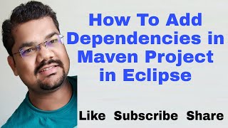 How To Add Dependencies in Maven Project in Eclipse  Add Selenium Dependency in pomxml Eclipse [upl. by Magner]