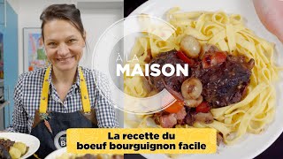 Recette boeuf bourguignon facile [upl. by Lebasiairam]