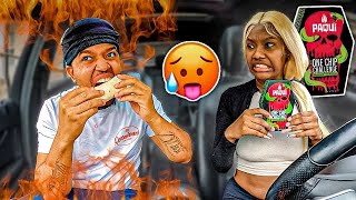 PUTTING THE WORLDS HOTTEST CHIP IN MY BOYFRIENDS FOOD 😡 [upl. by Prem]