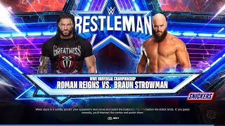 quotUltimate Showdown Braun Strowman vs Roman Reigns in WWE2k24 Gameplayquot [upl. by Attaynik]