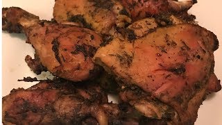 OVEN JERK CHICKEN RECIPE HOW TO MAKE JAMAICAN JERK CHICKEN [upl. by Akir]