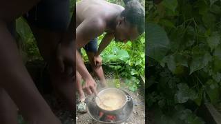 Outdoor Cooking Jamaica  Jamaican Hominy Corn Porridge shorts jamaica offgrid outdoorcooking [upl. by Jedediah]