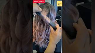 dyed hair curls with straightener shorts viral trending hairstyle curls hacks diy [upl. by Cordova]