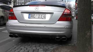 Mercedes E 55 AMG wEisenmann exhaust Startup amp Loud Acceleration [upl. by Iva939]