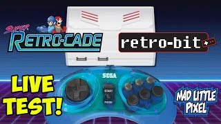 RetroBit Official Sega USB Controllers Tested On Super RetroCade [upl. by Veejar]