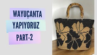 Wayu tekniği Marka çanta anlatımı PART2 wayuu ovaltaban çanta bolsas örgü crochet [upl. by Yrrum512]