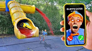 BLIPPI EATER is calling NIKPIG at 3AM SLIDE EATER EAT Lamborghini [upl. by Wilmette987]