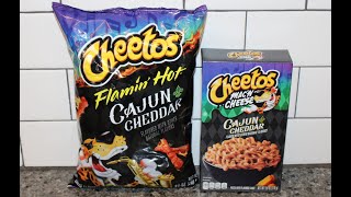 Cheetos Flamin’ Hot Cajun Cheddar amp Cheetos Mac ‘N Cheese Cajun Cheddar Review [upl. by Aihsenyt]