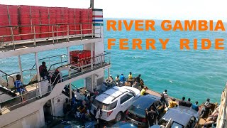 The River Gambia 🇬🇲  Getting out of The Gambia on a Ferry  S2 E21  Motorcycle Adventure [upl. by Lekcar]