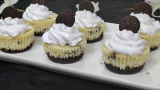 MINI OREO CHEESE CAKE RECIPE  BAKED  EGGLESS [upl. by Herrington]