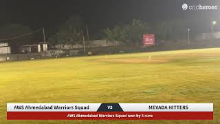 Live Cricket Match  AWS Ahmedabad Warriors Squad vs MEVADA HITTERS  24Oct24 0751 PM  CricHeroe [upl. by Wallas]