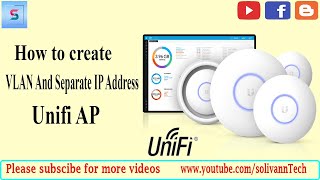 How to configure vlan on and separate ip address on Unifi AP  Ubiquiti [upl. by Alejoa753]