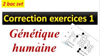 génétique humaine exercice 1 corrigés [upl. by Airehc27]