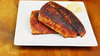 Blackened Salmon Recipe  How to make Blackened Salmon [upl. by Aerbas]