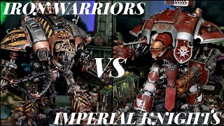 Chaos Space Marines Vs Imperial Knights 2000 points Battle Report 40k 10th edition [upl. by Maxantia]