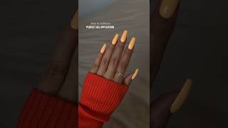 how to get the perfect gel manicure at home🍊🧡 athomenails gelmanicure diygelnails orangenails [upl. by Etnovahs]