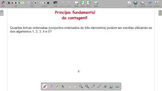 AULA 02 PRINCÍPIO FUNDAMENTALA DA CONTAGEM E1 [upl. by Artiek]