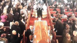 Whitney Houston Funeral  Ray J crying touching casket [upl. by Nimaj]