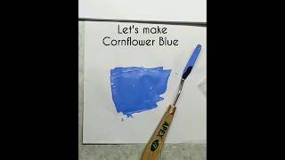 Cornflower Blue Colour Colour mixing tutorial colourmixing artoftheday art youtubeshorts [upl. by Ddahc]