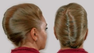 Женская Прическа Ракушка Своими Руками Видео 2013 года French twist hairstyle tutorial [upl. by Eekram]