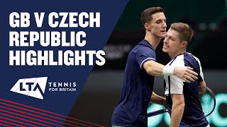 Great Britain v Czech Republic Highlights  Davis Cup Finals 2021 [upl. by Ahsym]