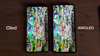 Oled vs AMOLED color test [upl. by Anileva]