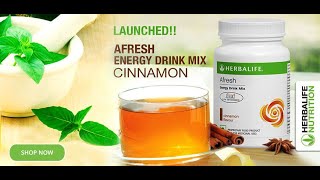 Herbalife Afresh Energy Drink Mix Cinnamon Flavor [upl. by Aitam]