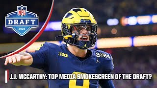 JJ McCarthy The biggest MEDIA SMOKESCREEN of the NFL Draft 😳  NFL Draft Reaction Show [upl. by Aicertap624]