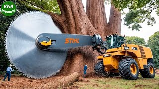 55 Extreme Dangerous Fastest Big Chainsaw Cutting Tree Machines  Heavy Machinery [upl. by Derayne873]