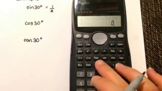 Trigonometry Calculating the ratio using your calculator Casio fx991ms [upl. by Almira]