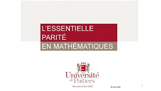 Table ronde quotLessentielle parité en mathématiquesquot [upl. by Lail]