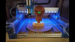 3D CNC Carving With LED Edge Lit Acrylic Center  Sainsmart Anniversary Project [upl. by Flint21]