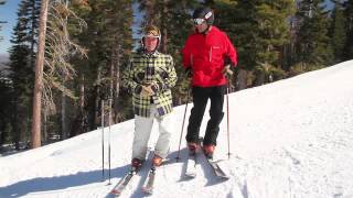 Martis Camp Ski Report  How to carve turns in spring conditions [upl. by Yelyah]